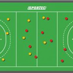 Magnetisch Coachbord Hockey 46x30cm