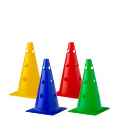 Afbakenkegels met gaten - 23 cm (diverse kleuren)