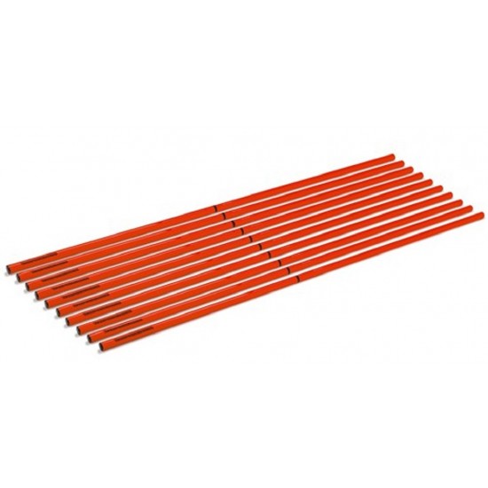 Slalom stangen 32mm - 170 cm (2-delig) - Set van 10 stuks - Rood